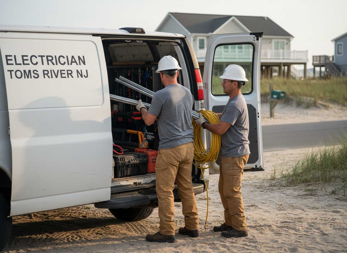 The Electrician Toms River NJ team at work in Toms River
